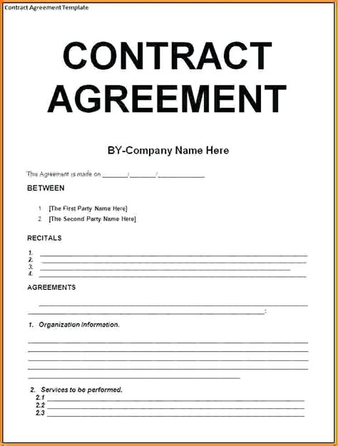 CONTRACT AGREEMENT .